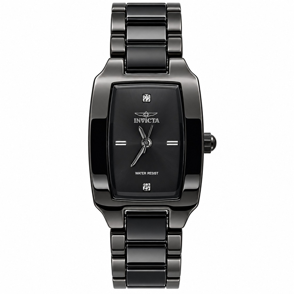 Invicta Wildflower Women's Black Watch 22mm Gemstone Dial Stainless Steel New